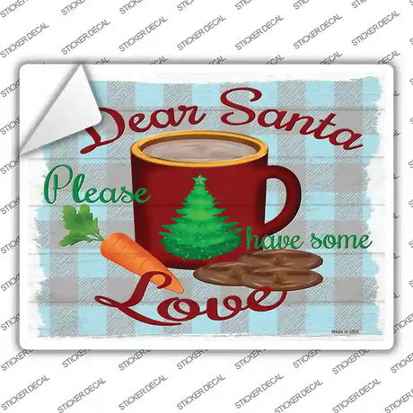 Dear Santa Cookies Novelty Rectangle Sticker Decal