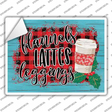 Flannels Lattes Leggings Novelty Rectangle Sticker Decal