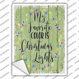 My Favorite Color Christmas Lights Novelty Rectangle Sticker Decal