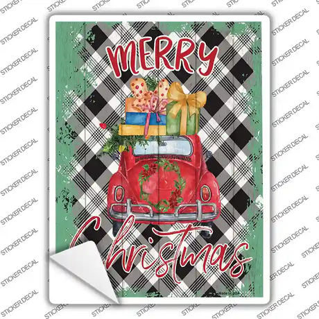 Merry Christmas Car Novelty Rectangle Sticker Decal