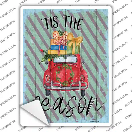 Tis The Season Car Novelty Rectangle Sticker Decal