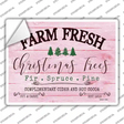 Farm Fresh Christmas Trees Pink Novelty Rectangle Sticker Decal