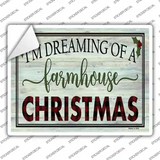 Dreaming of Farmhouse Christmas Novelty Rectangle Sticker Decal