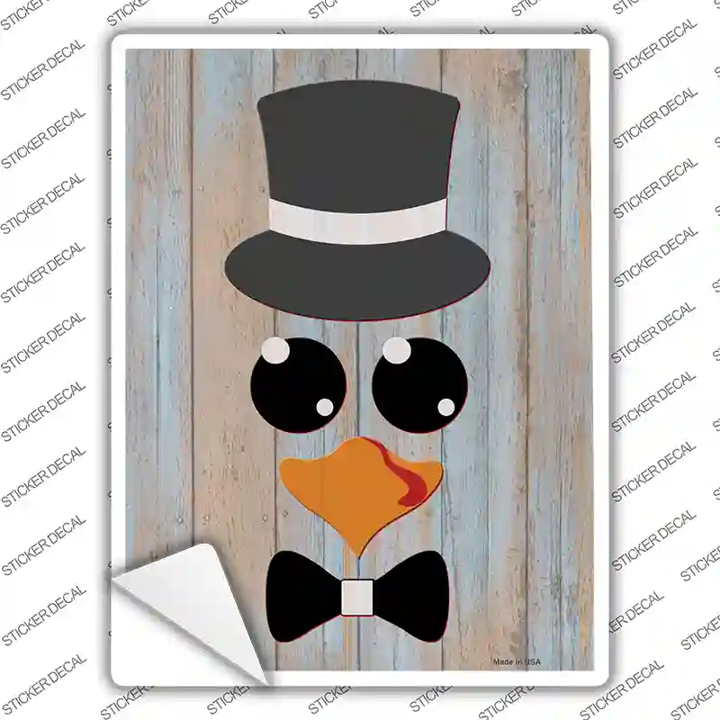 Penguin Face Novelty Rectangle Sticker Decal