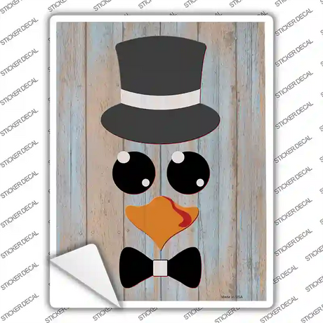 Penguin Face Novelty Rectangle Sticker Decal