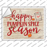 Happy Pumpkin Spice Season Novelty Rectangle Sticker Decal