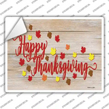 Happy Thanksgiving Leaves Novelty Rectangle Sticker Decal