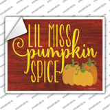 Lil Miss Pumpkin Spice Novelty Rectangle Sticker Decal