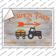 Pumpkin Farm Tractor Novelty Rectangle Sticker Decal