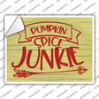 Pumpkin Spice Junkie Novelty Rectangle Sticker Decal