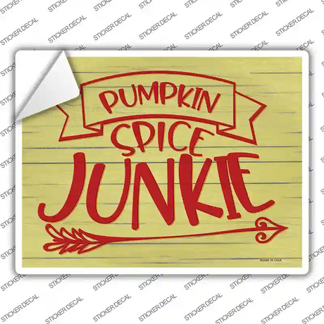 Pumpkin Spice Junkie Novelty Rectangle Sticker Decal