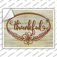 Thankful Wood Background Novelty Rectangle Sticker Decal