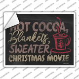 Hot Cocoa Blankets Sweater Movie Novelty Rectangle Sticker Decal