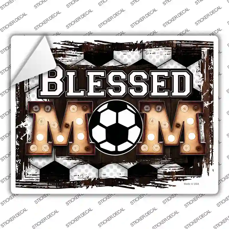 Blessed Soccer Mom Novelty Rectangle Sticker Decal