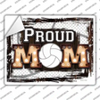 Proud Volleyball Mom Novelty Rectangle Sticker Decal