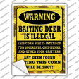 Deer Baiting Illegal Novelty Rectangle Sticker Decal