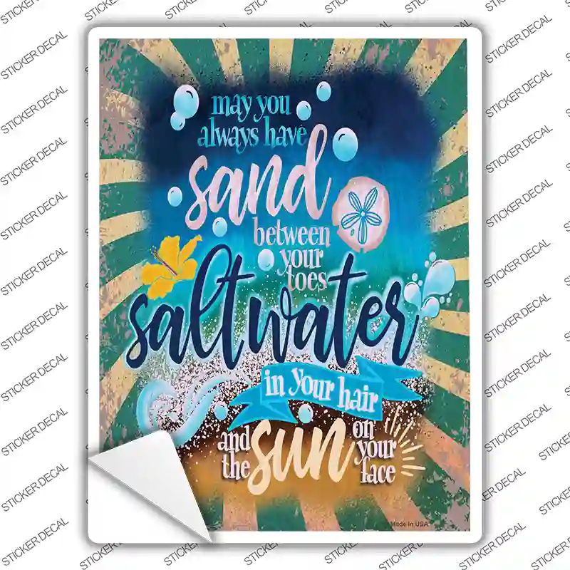 Sand Between Your Toes Novelty Rectangle Sticker Decal