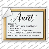 Aunt Definition Novelty Rectangle Sticker Decal