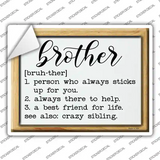 Brother Definition Novelty Rectangle Sticker Decal