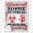 Quarantine Zombie Outbreak Novelty Rectangle Sticker Decal