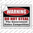 Warning Do Not Steal Novelty Rectangle Sticker Decal