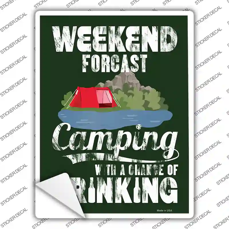 Weekend Forcast Novelty Rectangle Sticker Decal