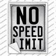 No Speed Limit Novelty Rectangle Sticker Decal