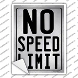 No Speed Limit Novelty Rectangle Sticker Decal