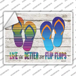 Life is Better in Flip Flops Novelty Rectangle Sticker Decal