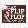 Flip Flop Kind of Day Novelty Rectangle Sticker Decal