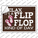 Flip Flop Kind of Day Novelty Rectangle Sticker Decal
