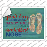 A Good Day Ends With Novelty Rectangle Sticker Decal