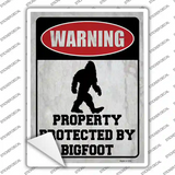 Property Protected by Bigfoot Novelty Rectangle Sticker Decal