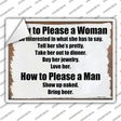 How to Please a Woman Novelty Rectangle Sticker Decal