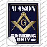 Freemason Parking Only Novelty Rectangular Sticker Decal