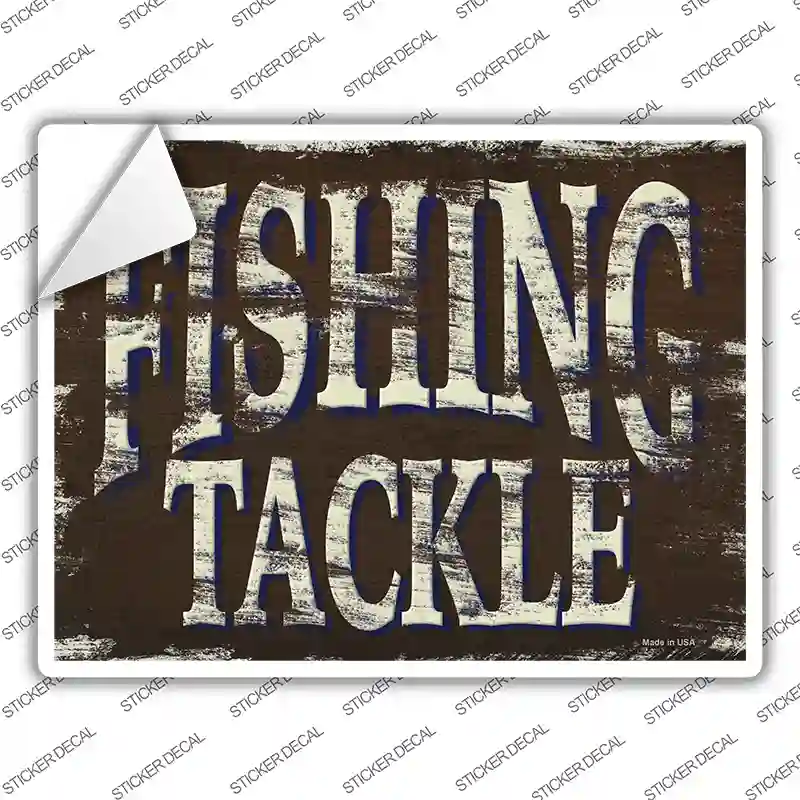Fishing Tackle Novelty Rectangular Sticker Decal