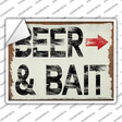 Beer and Bait Right Novelty Rectangular Sticker Decal