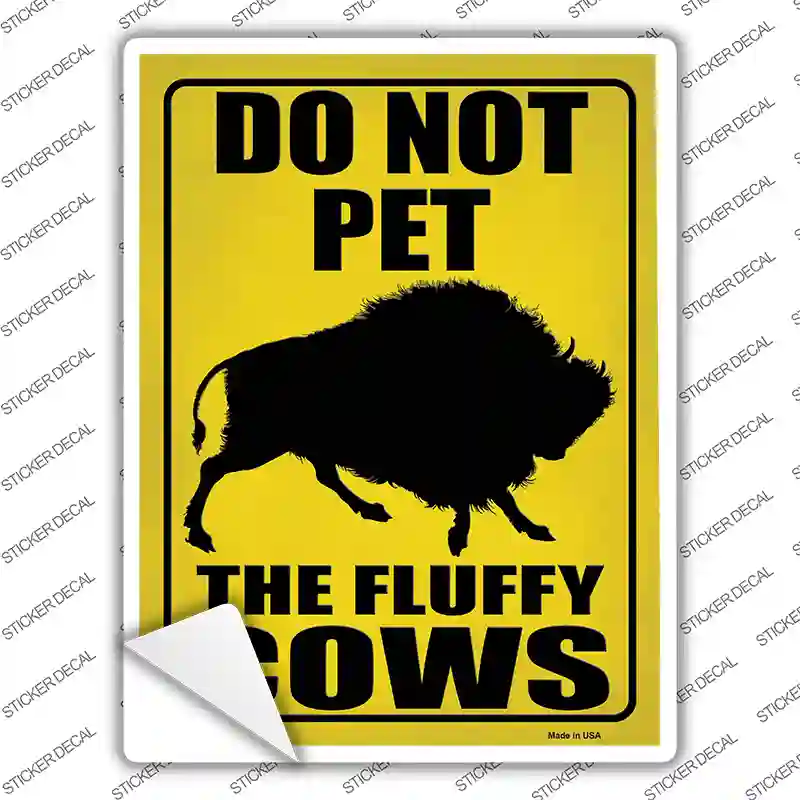 Do Not Pet Bison Novelty Rectangle Sticker Decal