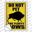 Do Not Pet Bison Novelty Rectangle Sticker Decal