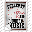 Coffee And Country Music Novelty Rectangle Sticker Decal