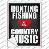 Hunting Fishing Country Music Novelty Rectangle Sticker Decal