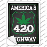 420 Americas Highway Novelty Rectangle Sticker Decal
