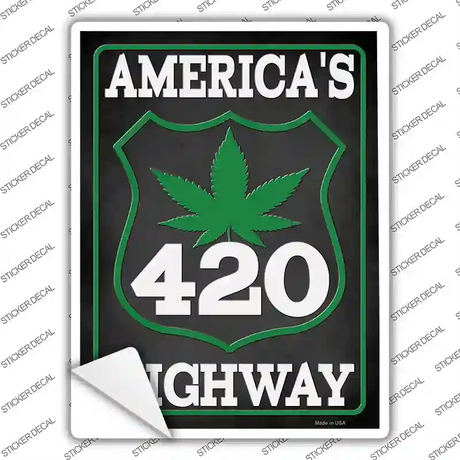 420 Americas Highway Novelty Rectangle Sticker Decal