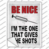 I Give Shots Novelty Rectangle Sticker Decal