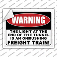 Warning Light At End Of Tunnel Novelty Rectangle Sticker Decal