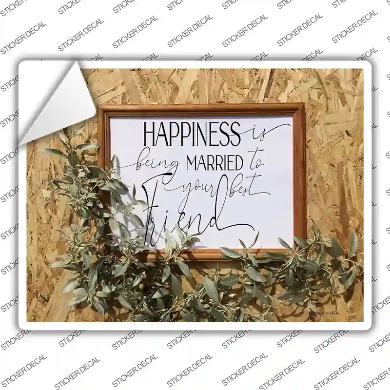 Married Best Friend Novelty Rectangle Sticker Decal