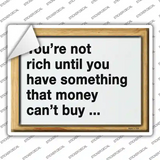 Not Rich Money Novelty Rectangle Sticker Decal