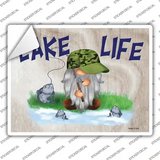 Lake Life Camo Gnome Novelty Rectangle Sticker Decal