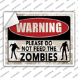 Warning Do Not Feed Zombies Novelty Rectangle Sticker Decal
