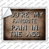 Favorite Pain In The Ass Novelty Rectangle Sticker Decal